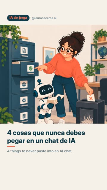 Reel: 4 cosas que nunca debes pegar en un chat de IA